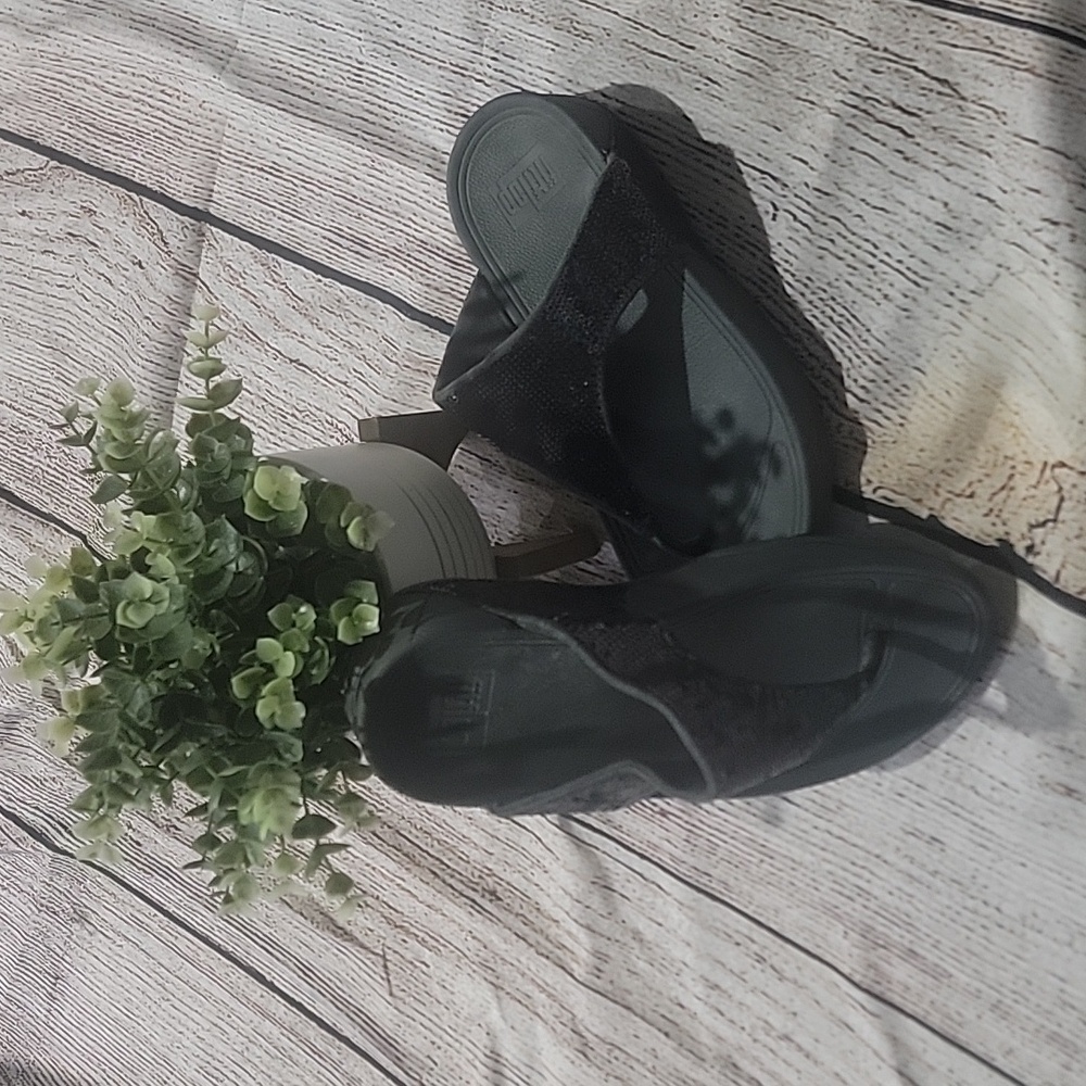 Fitflop Black Sequin Sandals - Picture 5 of 5